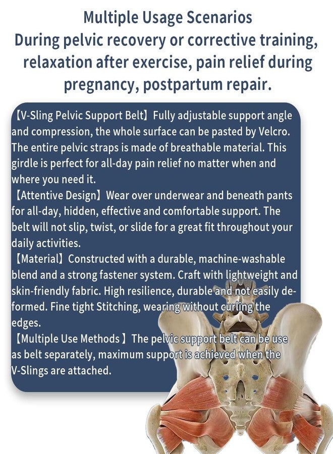 nsgglecher V-Sling Pelvic Support Belt for Prolapse Pregnancy SPD Pelvic Floor Organ Prolapse Support Pain-Relieve Tilted Pain or Twisted Pelvis Pregnant Woman Care Supplier - Image 4